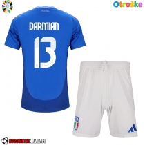 Otroške Nogometnih dresov Italija Matteo Darmian #13 Domači EP 2024 Kratki rokavi (+ hlače)
